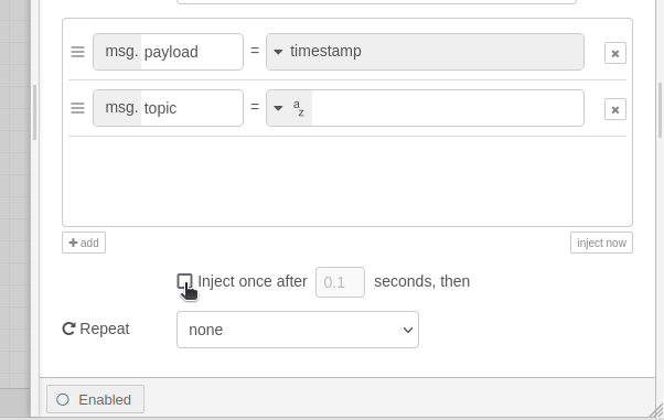 Configure a repeating injection 