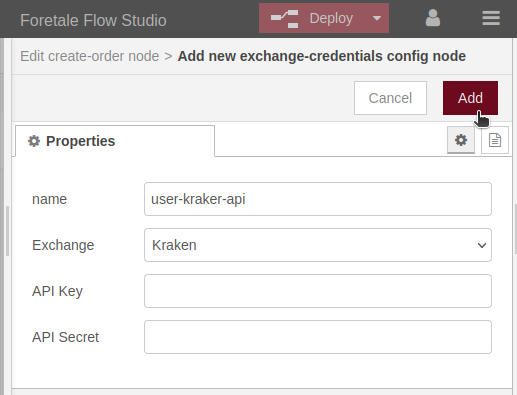 Configure API credentials