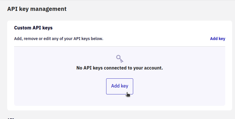 Add an API key