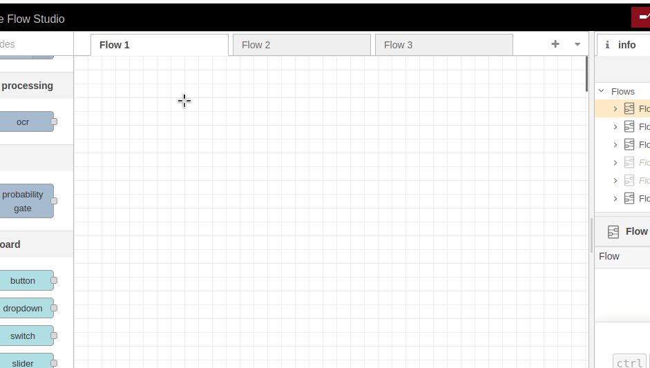 Foretale Workspace and Flow Tabs